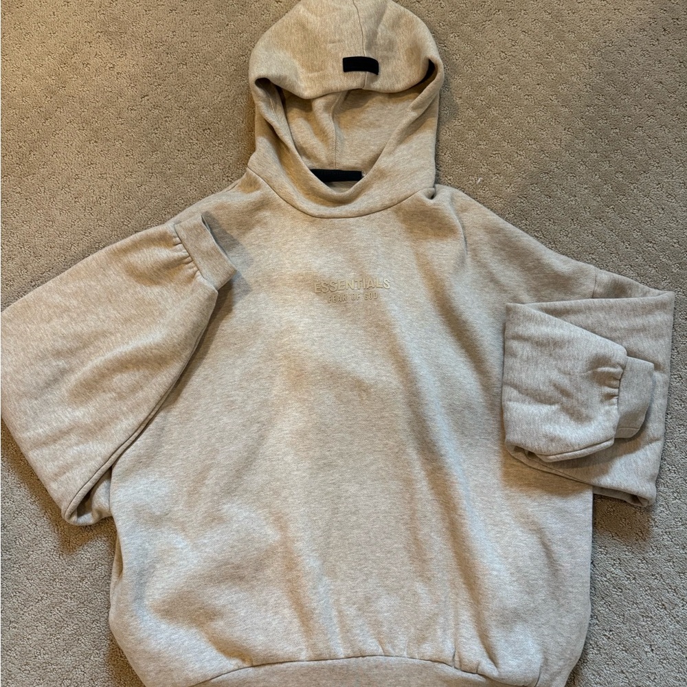 Essentials Hoodie in Light Beige/Cream